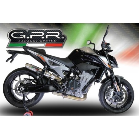Scarico GPR Deeptone Inox per KTM Duke 790 dal 2017 al 2020 omologato