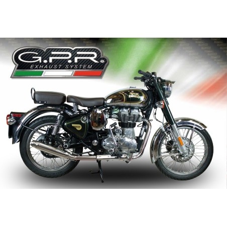 Scarico GPR Deeptone Inox per Royal Enfield Continental GT 535 dal 2014 al 2016 racing