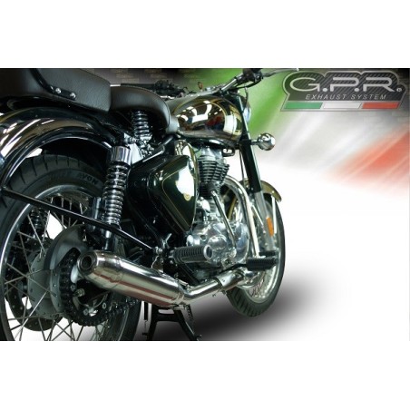 Scarico GPR Deeptone Inox per Royal Enfield Continental GT 535 dal 2014 al 2016 racing