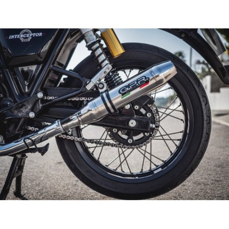 Scarico GPR Deeptone Inox per Royal Enfield Interceptor 650 dal 2019 al 2020 omologato