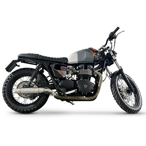 Scarico GPR Deeptone Inox per Triumph BONNEVILLE T100 dal 2001 al 2014 omologato