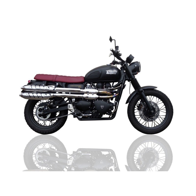 Scarico GPR Deeptone Inox per Triumph Scrambler 900 dal 2006 al 2014 omologato