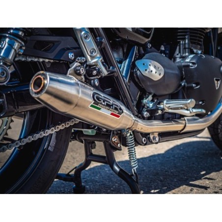 Scarico GPR Deeptone Inox per Triumph Street Twin 900 dal 2020 al 2021 omologato