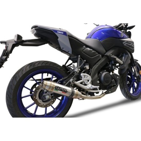 Scarico GPR Deeptone Inox per YAMAHA Mt 125 dal 2017 al 2019 racing