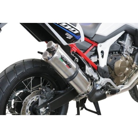 Scarico GPR Dual Inox per Honda Crf 1000 L Africa Twin dal 2018 al 2020 omologato