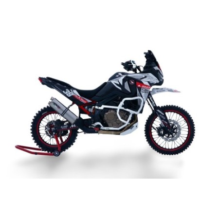 Scarico GPR Dual Inox per Honda Crf 1100 L Africa Twin dal 2020 al 2024 omologato