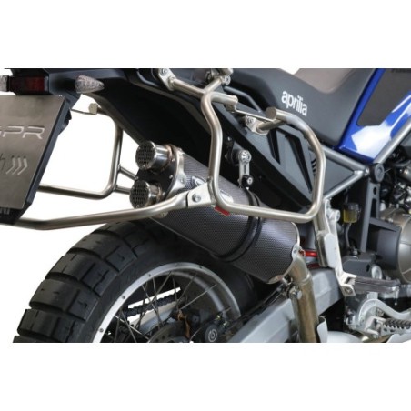 Scarico GPR Dual Poppy per Aprilia Tuareg 660 dal 2021 al 2024 omologato