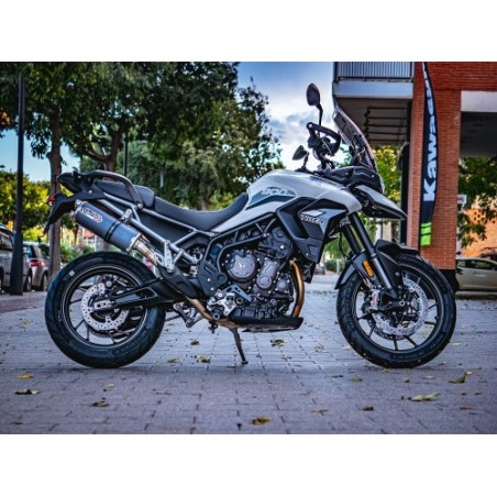 Scarico GPR Dual Poppy per Triumph Tiger 850 dal 2020 al 2024 omologato