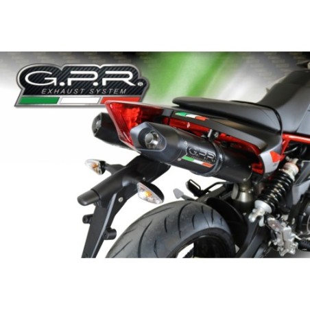 Scarico GPR Furore Evo4 Nero per Aprilia Shiver 900 dal 2017 al 2020 omologato