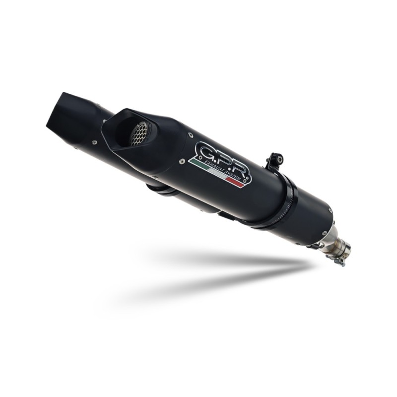 Scarico GPR Furore Evo4 Nero per Aprilia Dorsoduro 1200 dal 2011 al 2016 omologato