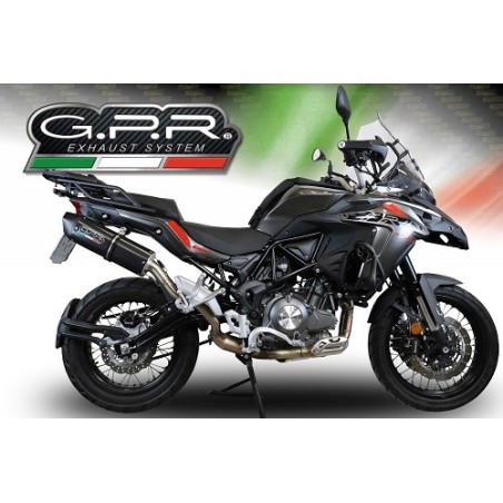 Scarico GPR Furore Evo4 Nero per Benelli Trk 502 X dal 2017 al 2020 omologato