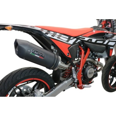 Scarico GPR Furore Evo4 Nero per Beta RR 125 4T Motard dal 2021 al 2024 omologato