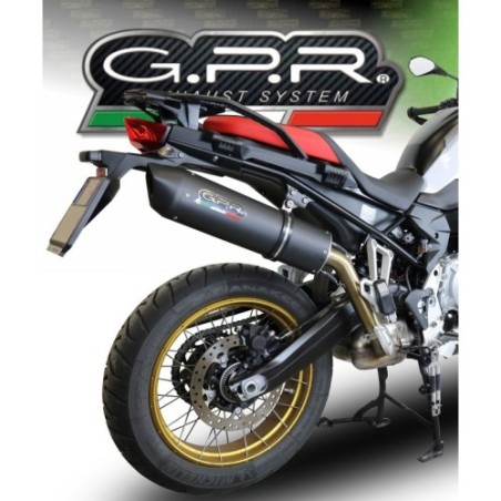 Scarico GPR Furore Evo4 Nero per BMW F 750 Gs dal 2018 al 2020 omologato