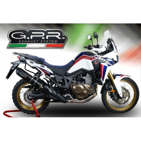 Scarico GPR Furore Evo4 Nero per Honda Crf 1000 L Africa Twin dal 2018 al 2020 omologato