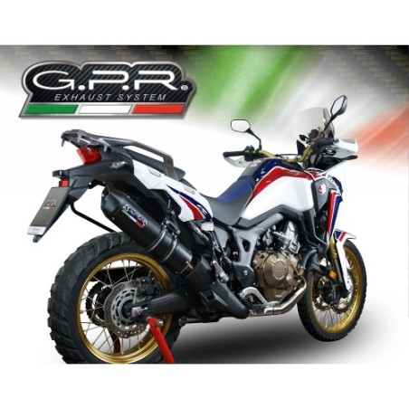 Scarico GPR Furore Evo4 Nero per Honda Crf 1000 L Africa Twin dal 2018 al 2020 omologato