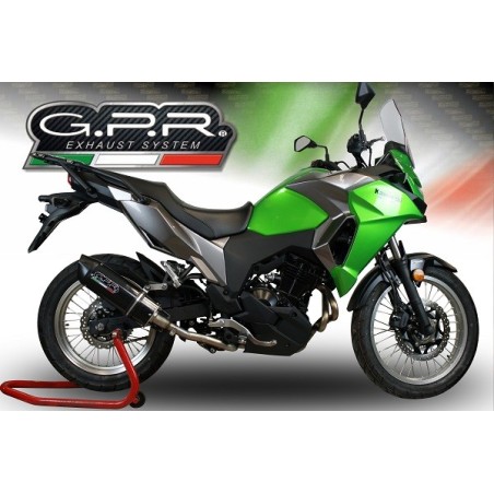 Scarico GPR Furore Evo4 Nero per Kawasaki Versys-X 300 dal 2017 al 2021 omologato