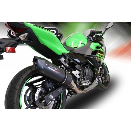 Scarico GPR Furore Evo4 Nero per Kawasaki Ninja 400 dal 2023 al 2025 omologato