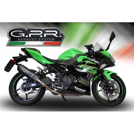 Scarico GPR Furore Evo4 Nero per Kawasaki Ninja 500 dal 2023 al 2025 omologato