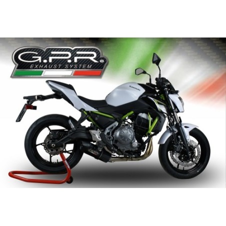 Scarico GPR Furore Evo4 Nero per Kawasaki Z 650 dal 2021 al 2022 omologato