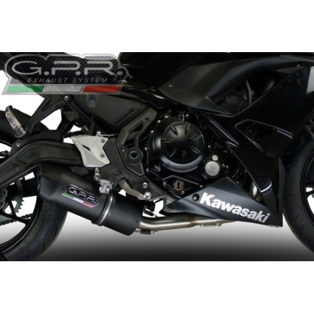 Scarico GPR Furore Evo4 Nero per Kawasaki Z 650 dal 2021 al 2022 omologato