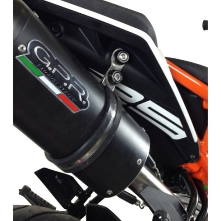 Scarico GPR Furore Evo4 Nero per KTM Duke 125 dal 2017 al 2020 omologato