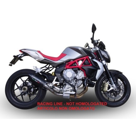 Scarico GPR Furore Evo4 Nero per Mv Agusta Brutale 800 dal 2017 al 2020 omologato