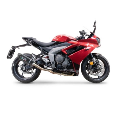 Scarico GPR Furore Evo4 Nero per Triumph Daytona 660 dal 2023 al 2025 omologato