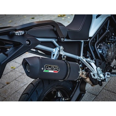 Scarico GPR Furore Evo4 Nero per Triumph Tiger 850 dal 2020 al 2024 omologato