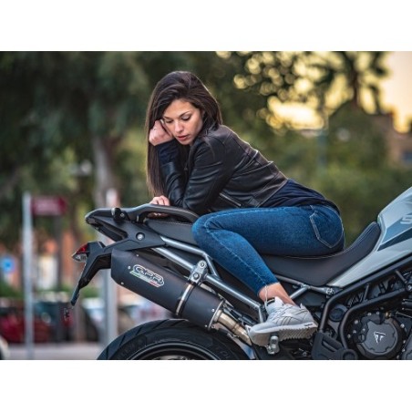 Scarico GPR Furore Evo4 Nero per Triumph Tiger 900 dal 2020 al 2023 omologato