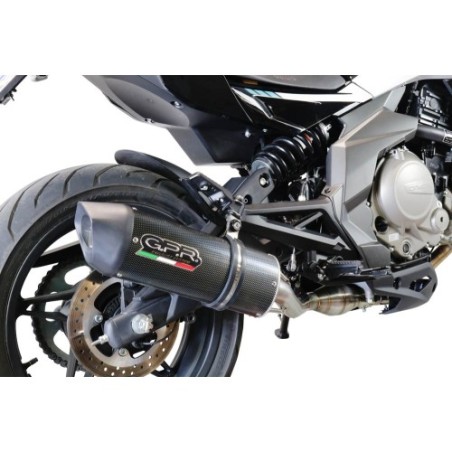 Scarico GPR Furore Evo4 Poppy per Cf Moto 400 NK dal 2021 al 2023 omologato