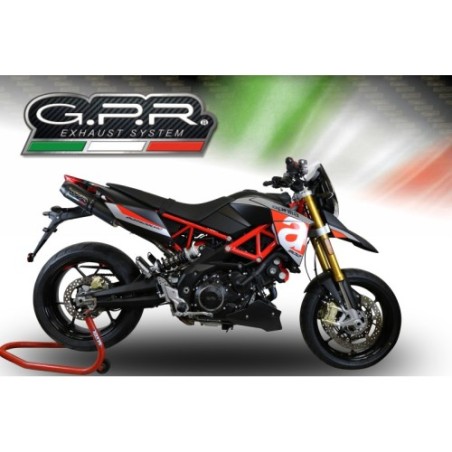 Scarico GPR Furore Nero per Aprilia Dorsoduro 750 dal 2008 al 2016 racing