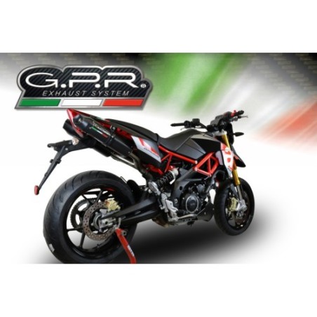 Scarico GPR Furore Nero per Aprilia Dorsoduro 750 dal 2008 al 2016 racing