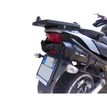 Scarico GPR Furore Nero per Aprilia Etv Caponord 1000 Rally dal 2001 al 2007 omologato