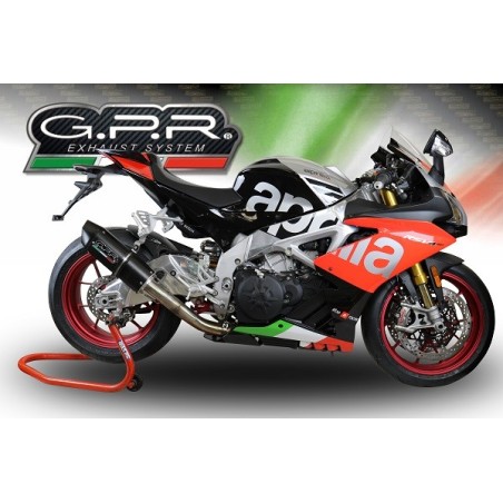 Scarico GPR Furore Nero per Aprilia Tuono 1100 V4 Rr dal 2017 al 2020 racing