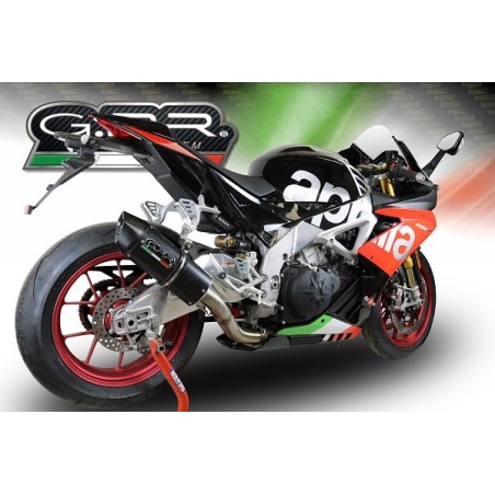 Scarico GPR Furore Nero per Aprilia Tuono 1100 V4 Rr dal 2017 al 2020 racing