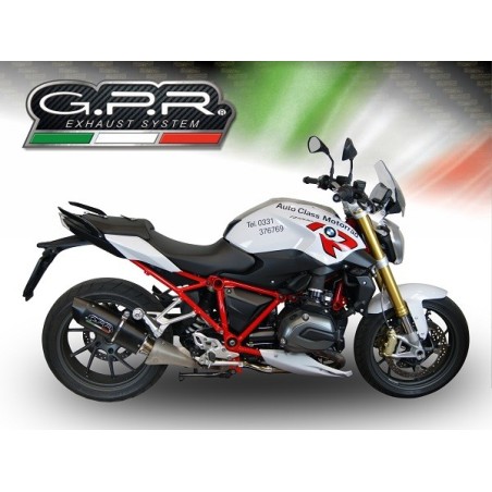 Scarico GPR Furore Nero per BMW R 1200 R 2015 Lc dal 2015 al 2016 omologato