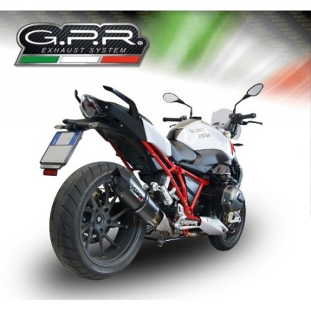 Scarico GPR Furore Nero per BMW R 1200 Rs Lc dal 2015 al 2016 omologato