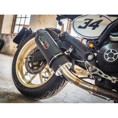 Scarico GPR Furore Nero per Ducati Scrambler 800 dal 2015 al 2016 omologato