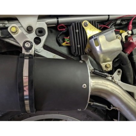 Scarico GPR Furore Nero per Honda Transalp Xl 600 V dal 1996 al 1999 omologato