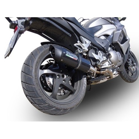 Scarico GPR Furore Nero per Honda Crossrunner 800 Vfr 800 X dal 2011 al 2014 omologato