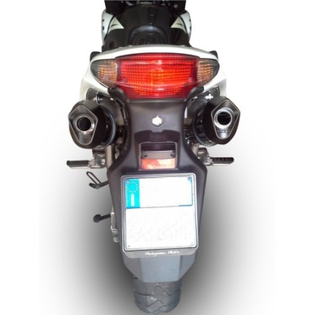 Scarico GPR Furore Nero per Honda Varadero 1000 dal 1999 al 2011 omologato