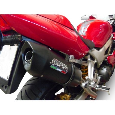 Scarico GPR Furore Nero per Honda Vtr 1000 F Firestorm dal 1997 al 2007 omologato