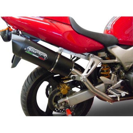Scarico GPR Furore Nero per Honda Vtr 1000 F Firestorm dal 1997 al 2007 omologato