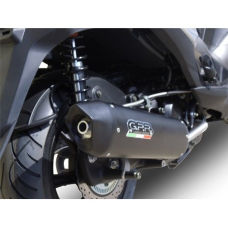 Scarico GPR Furore Nero per Hyosung Comet 650 Gt - R dal 2004 al 2016 omologato