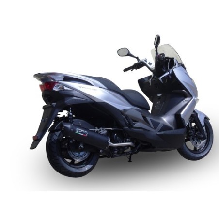Scarico GPR Furore Nero per Hyosung Comet 650 Gt - R dal 2004 al 2016 omologato
