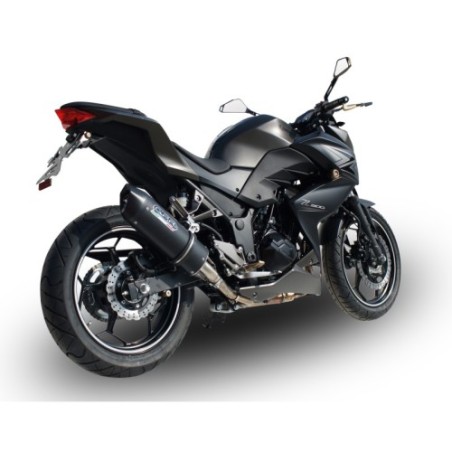 Scarico GPR Furore Nero per Kawasaki Z 300 dal 2014 al 2017 omologato