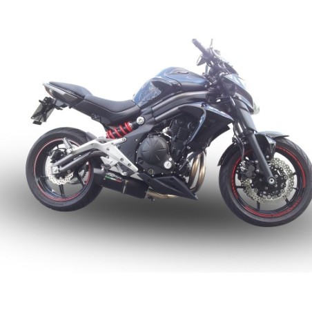 Scarico GPR Furore Nero per Kawasaki Er 6 N - F dal 2012 al 2016 omologato