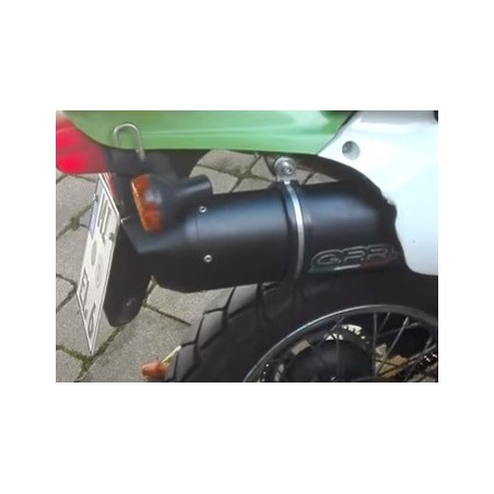 Scarico GPR Furore Nero per Kawasaki Klr 650 dal 1988 al 2005 omologato