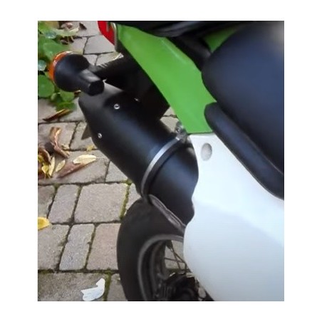 Scarico GPR Furore Nero per Kawasaki Klr 650 dal 1988 al 2005 omologato