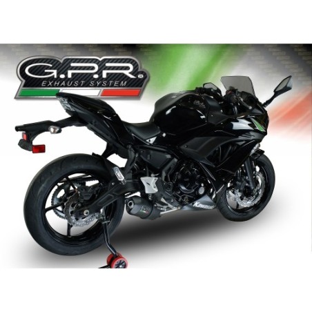 Scarico GPR Furore Nero per Kawasaki Ninja 650 dal 2017 al 2020 omologato
